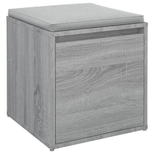 Κουτί με Συρτάρι Γκρι Sonoma 40,5x40x40 εκ. Επεξεργασμένο Ξύλο