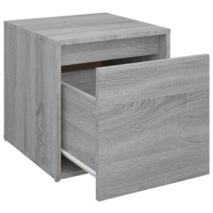 Κουτί με Συρτάρι Γκρι Sonoma 40,5x40x40 εκ. Επεξεργασμένο Ξύλο
