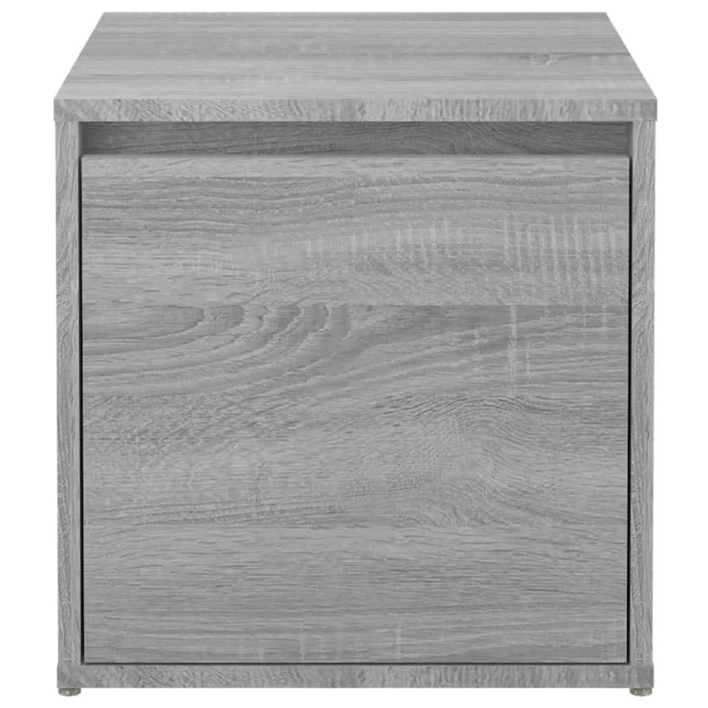 Κουτί με Συρτάρι Γκρι Sonoma 40,5x40x40 εκ. Επεξεργασμένο Ξύλο
