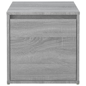 Κουτί με Συρτάρι Γκρι Sonoma 40,5x40x40 εκ. Επεξεργασμένο Ξύλο