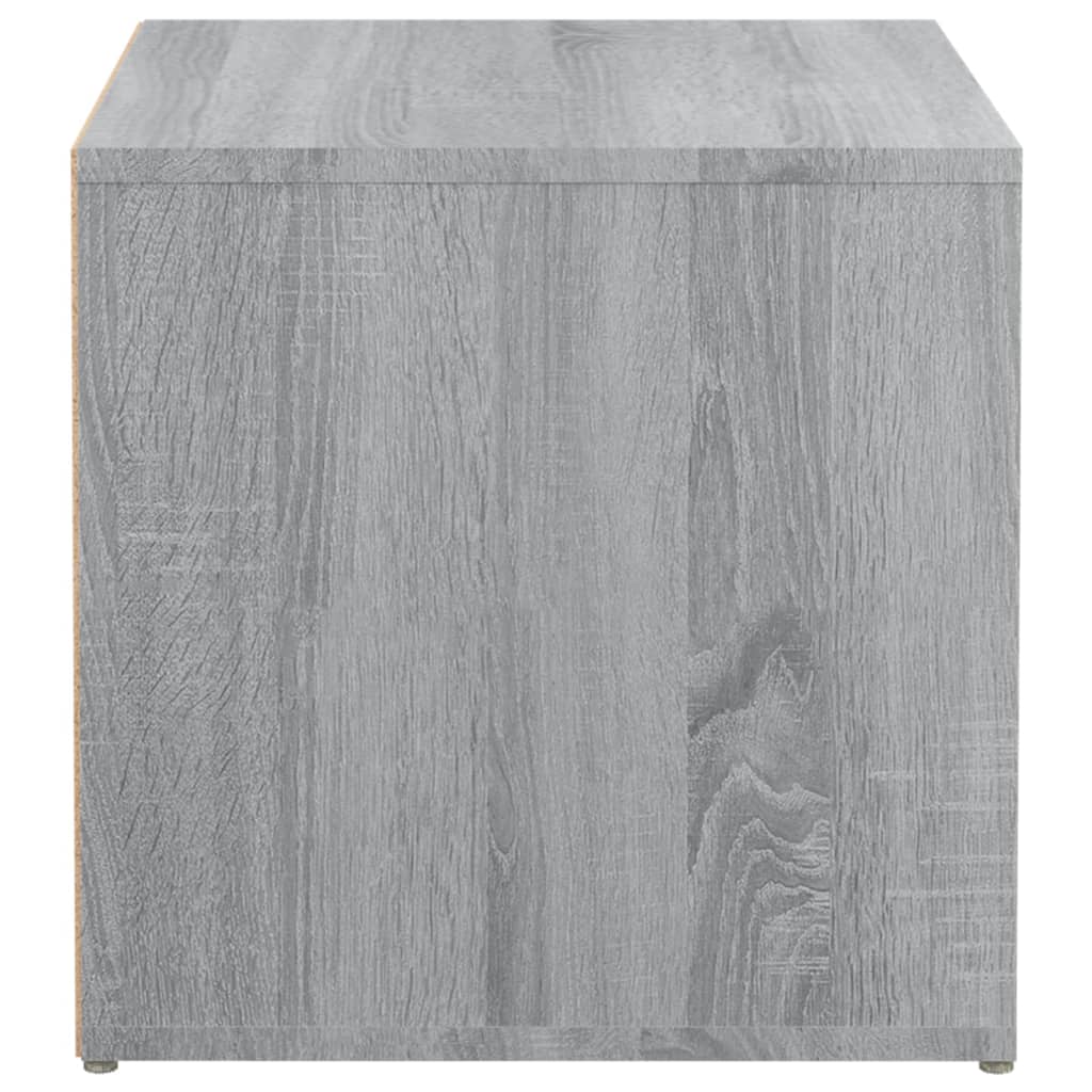 Κουτί με Συρτάρι Γκρι Sonoma 40,5x40x40 εκ. Επεξεργασμένο Ξύλο
