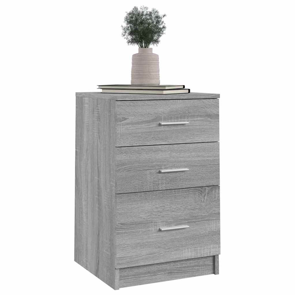 Κομοδίνο Γκρι Sonoma 40 x 40 x 63 εκ. από Επεξεργασμένο Ξύλο