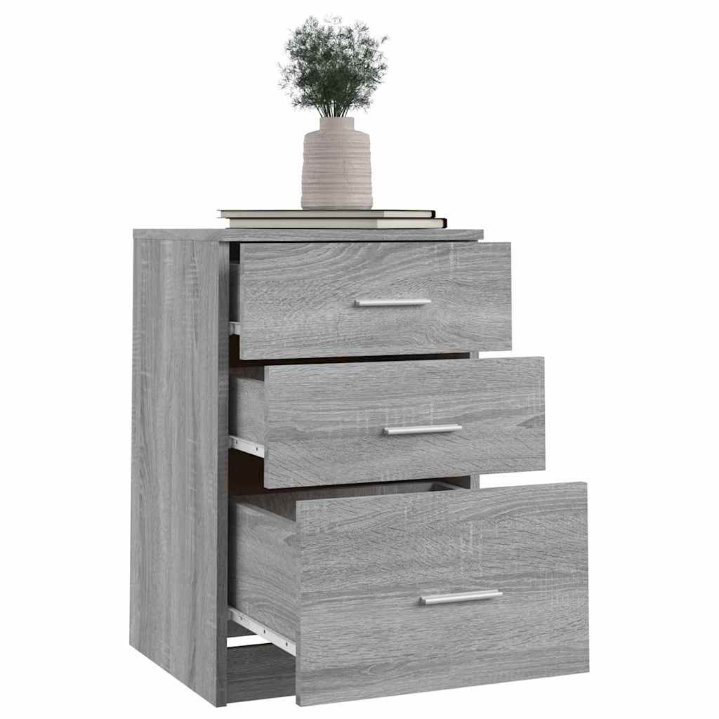 Κομοδίνο Γκρι Sonoma 40 x 40 x 63 εκ. από Επεξεργασμένο Ξύλο
