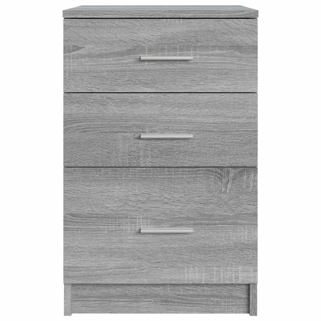 Κομοδίνο Γκρι Sonoma 40 x 40 x 63 εκ. από Επεξεργασμένο Ξύλο