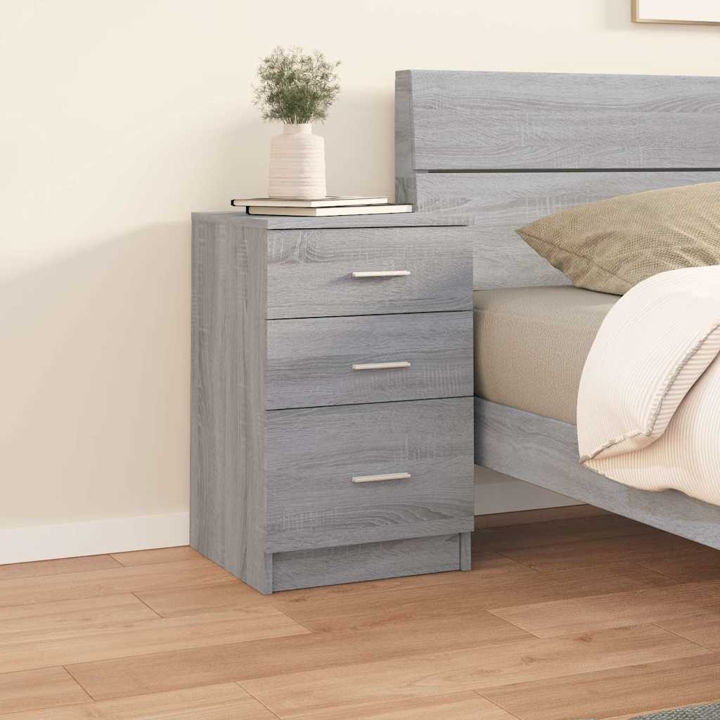 Κομοδίνο Γκρι Sonoma 40 x 40 x 63 εκ. από Επεξεργασμένο Ξύλο