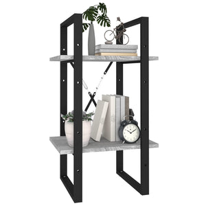 Βιβλιοθήκη με 2 Ράφια Γκρι Sonoma 40x30x70 εκ. Επεξεργ. Ξύλο