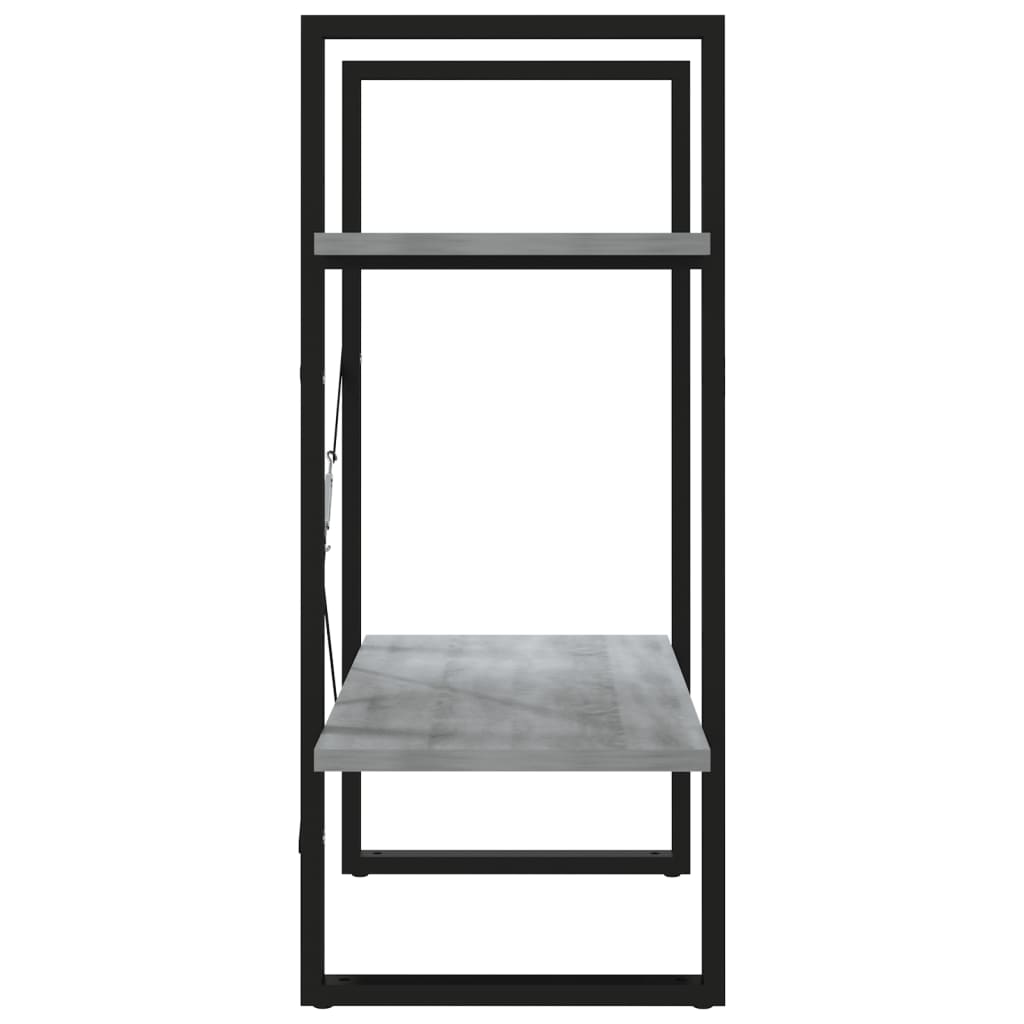 Βιβλιοθήκη με 2 Ράφια Γκρι Sonoma 60x30x70 εκ. Επεξεργ. Ξύλο