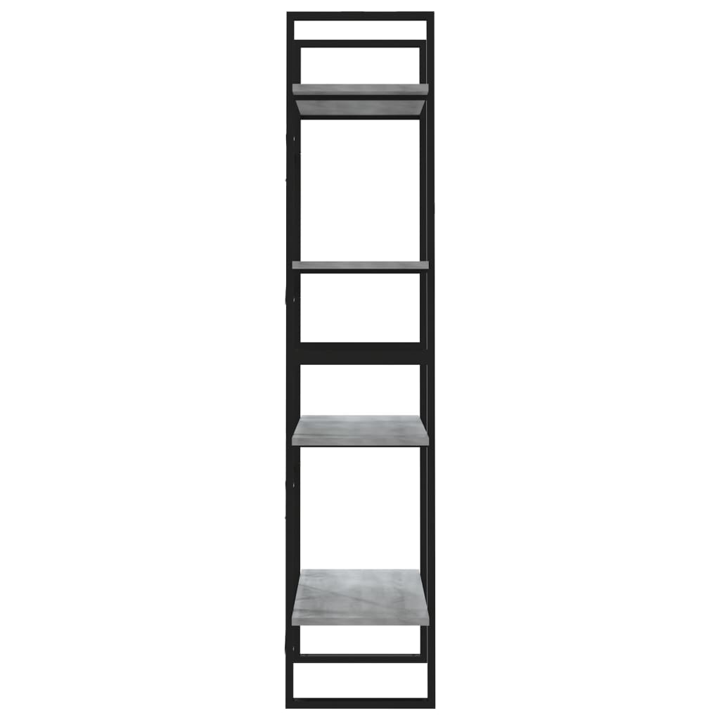 Βιβλιοθήκη με 4 Ράφια Γκρι Sonoma 60x30x140 εκ. Επεξεργ. Ξύλο