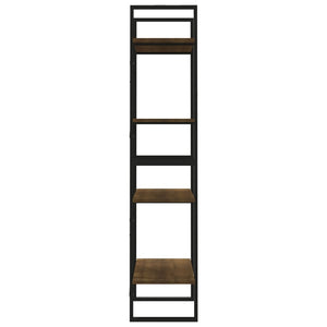 Βιβλιοθήκη με 4 Ράφια Καφέ Δρυς 60x30x140 εκ. Επεξεργ. Ξύλο - Pakobazaar