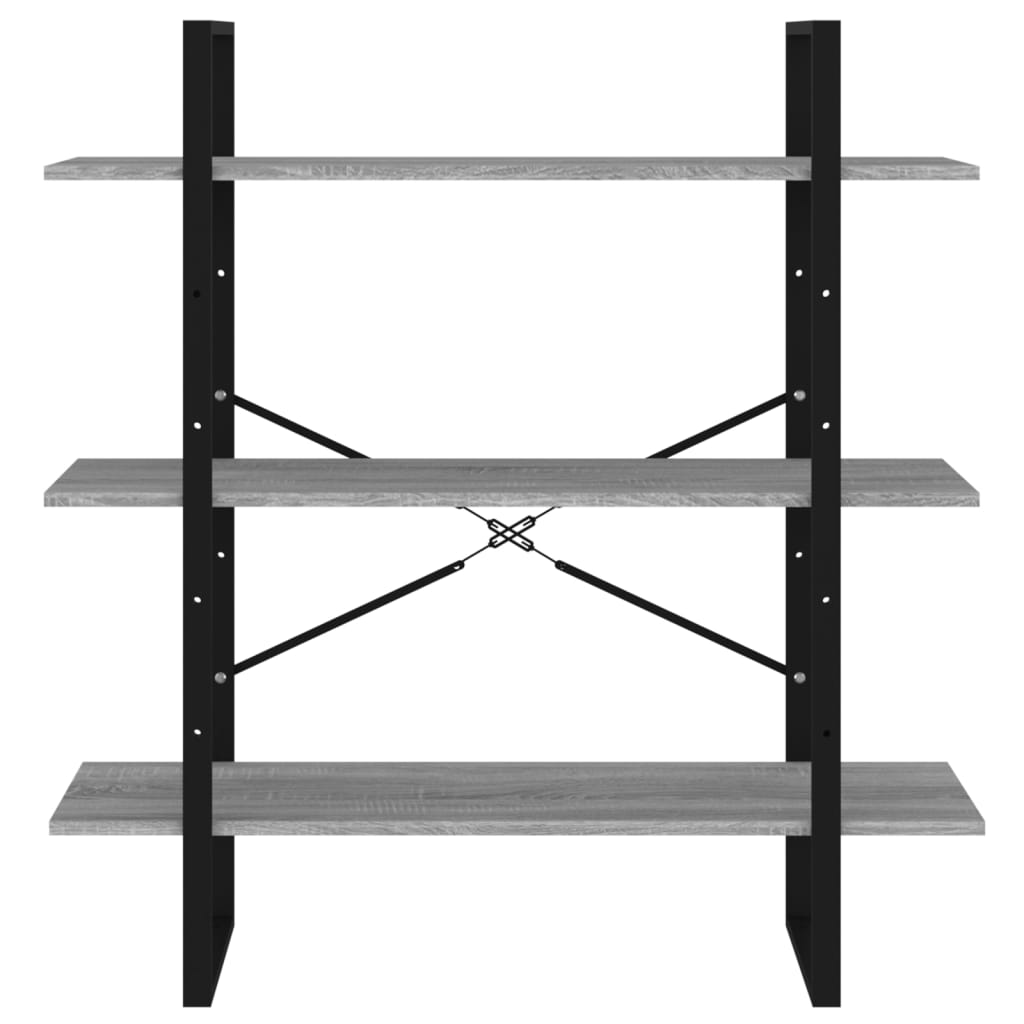 Βιβλιοθήκη Γκρι Sonoma 100x30x105 εκ. από Επεξεργασμένο Ξύλο