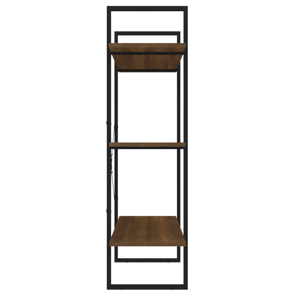 Βιβλιοθήκη Καφέ Δρυς 100 x 30 x 105 εκ. από Επεξεργασμένο Ξύλο