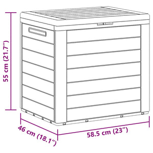 Μπαούλο Αποθήκευσης Κήπου Ανθρακί 58,5x46x55εκ. απο Πολυπ/λένιο - PAKOBAZAAR