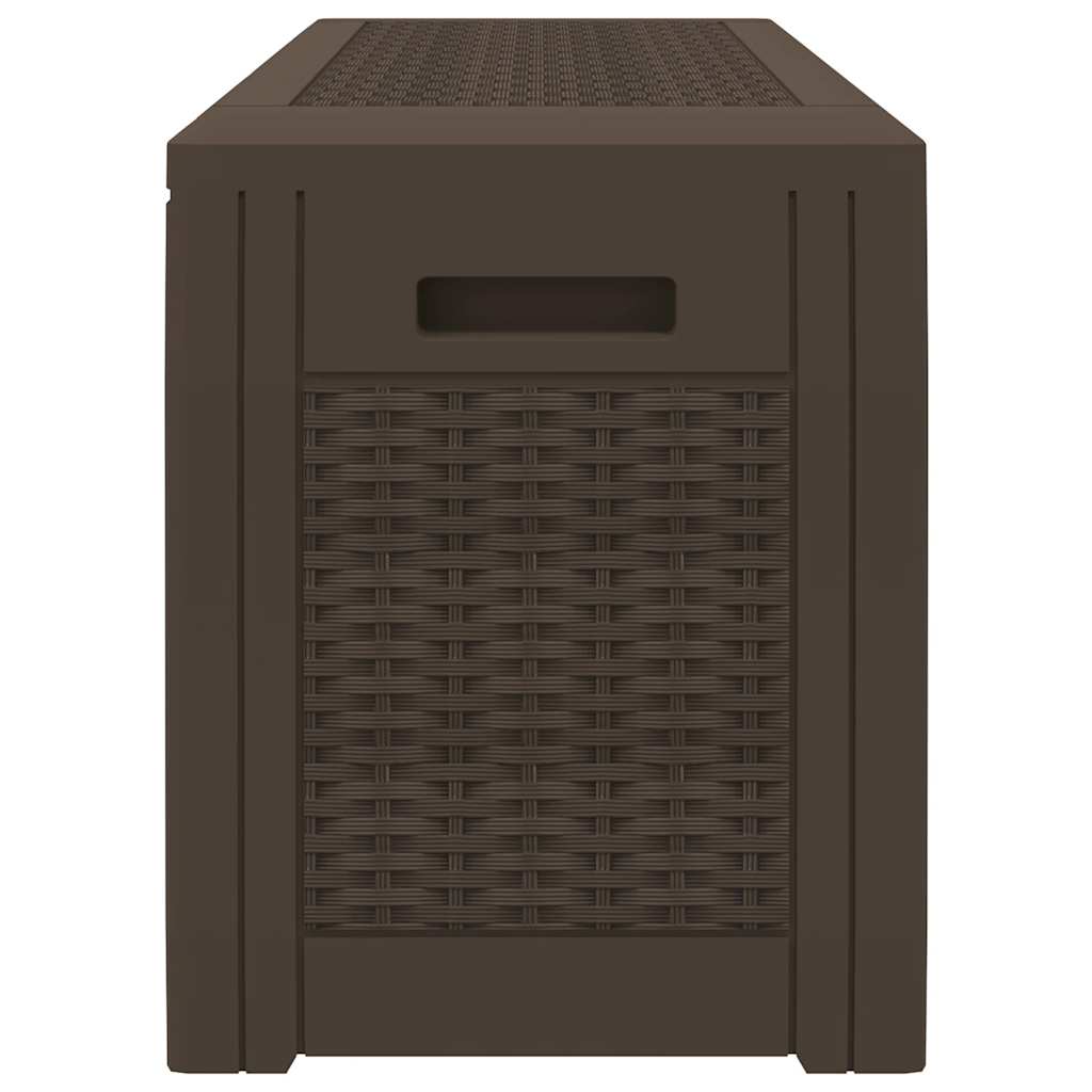 Μπαούλο Αποθήκευσης Κήπου Καφέ 119x48x60 εκ. από Πολυπροπυλένιο - PAKOBAZAAR