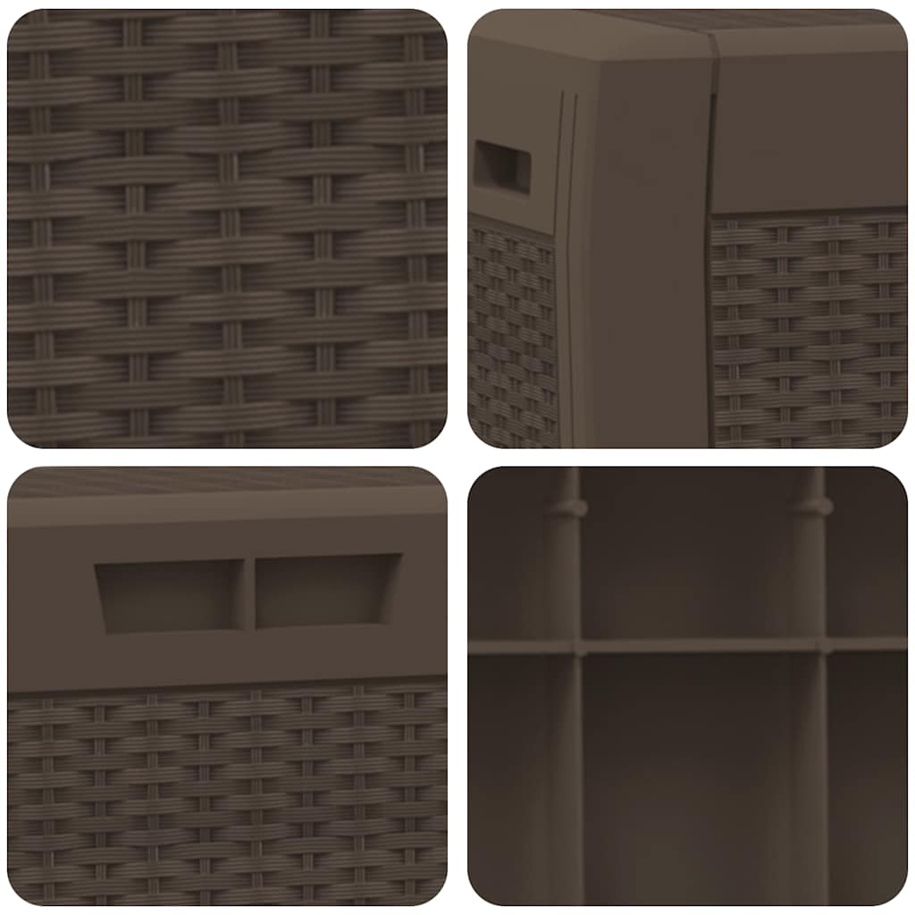 Μπαούλο Αποθήκευσης Κήπου Καφέ 119x48x60 εκ. από Πολυπροπυλένιο - PAKOBAZAAR