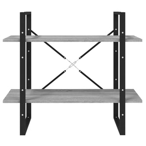 Βιβλιοθήκη με 5 Ράφια Γκρι Sonoma 80x30x175 εκ. Επεξεργ. Ξύλο - PAKOBAZAAR