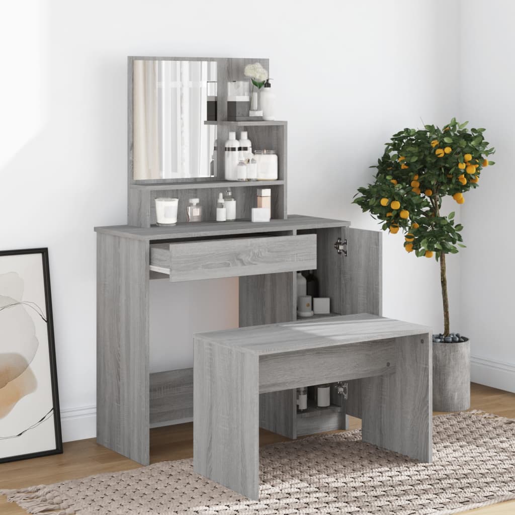 Μπουντουάρ Σετ Γκρι Sonoma 86,5x35x136 εκ. - PAKOBAZAAR