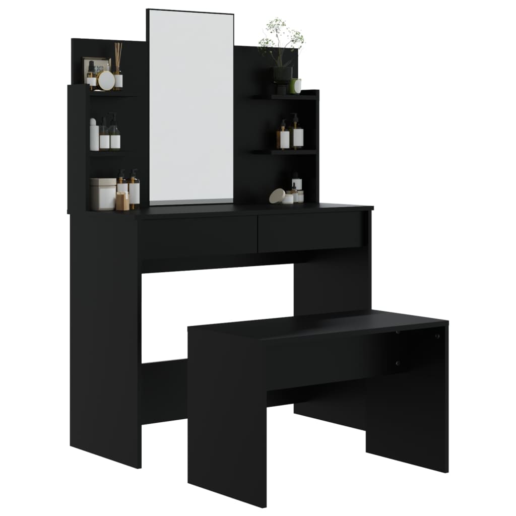 Μπουντουάρ Σετ Μαύρο 96 x 40 x 142 εκ.