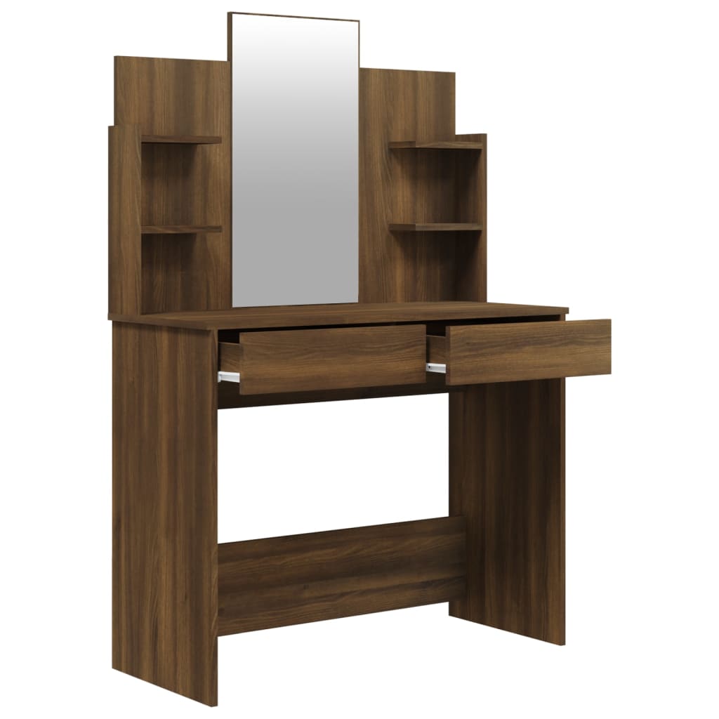 Μπουντουάρ Σετ Καφέ Δρυς 96x40x142 εκ. - PAKOBAZAAR