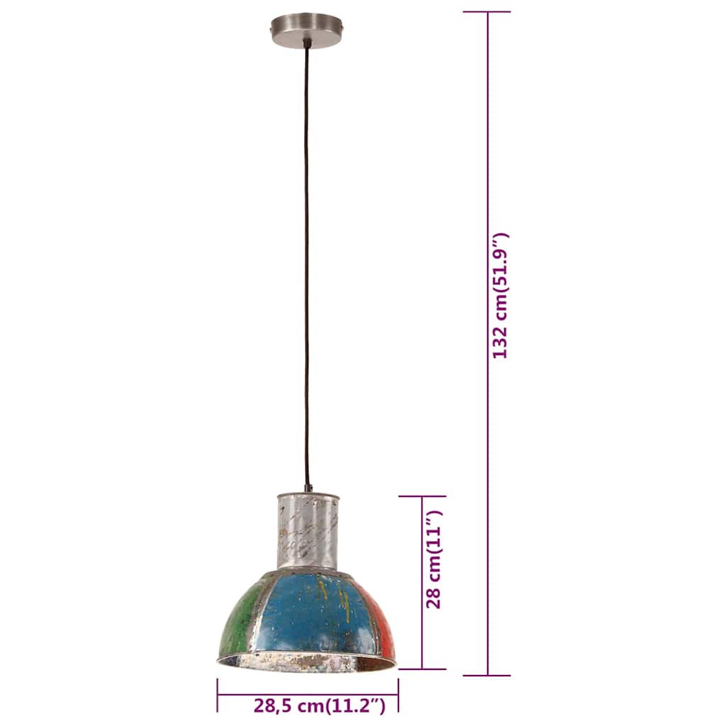 Φωτιστικό Industrial Στρογγυλό 25 W Πολύχρωμο 28,5 εκ. Ε27 - Pakobazaar