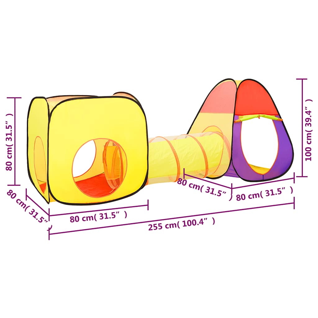 Παιδική Σκηνή Πολύχρωμη 255 x 80 x 100 εκ. - Pakobazaar