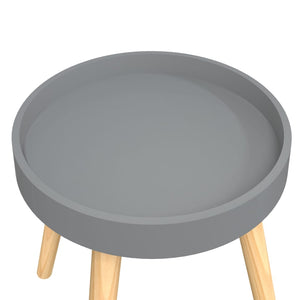 Βοηθητικό Τραπέζι Γκρι 38x38x40 εκ. Επεξ. Ξύλο & Μασίφ Πεύκο - Pakobazaar