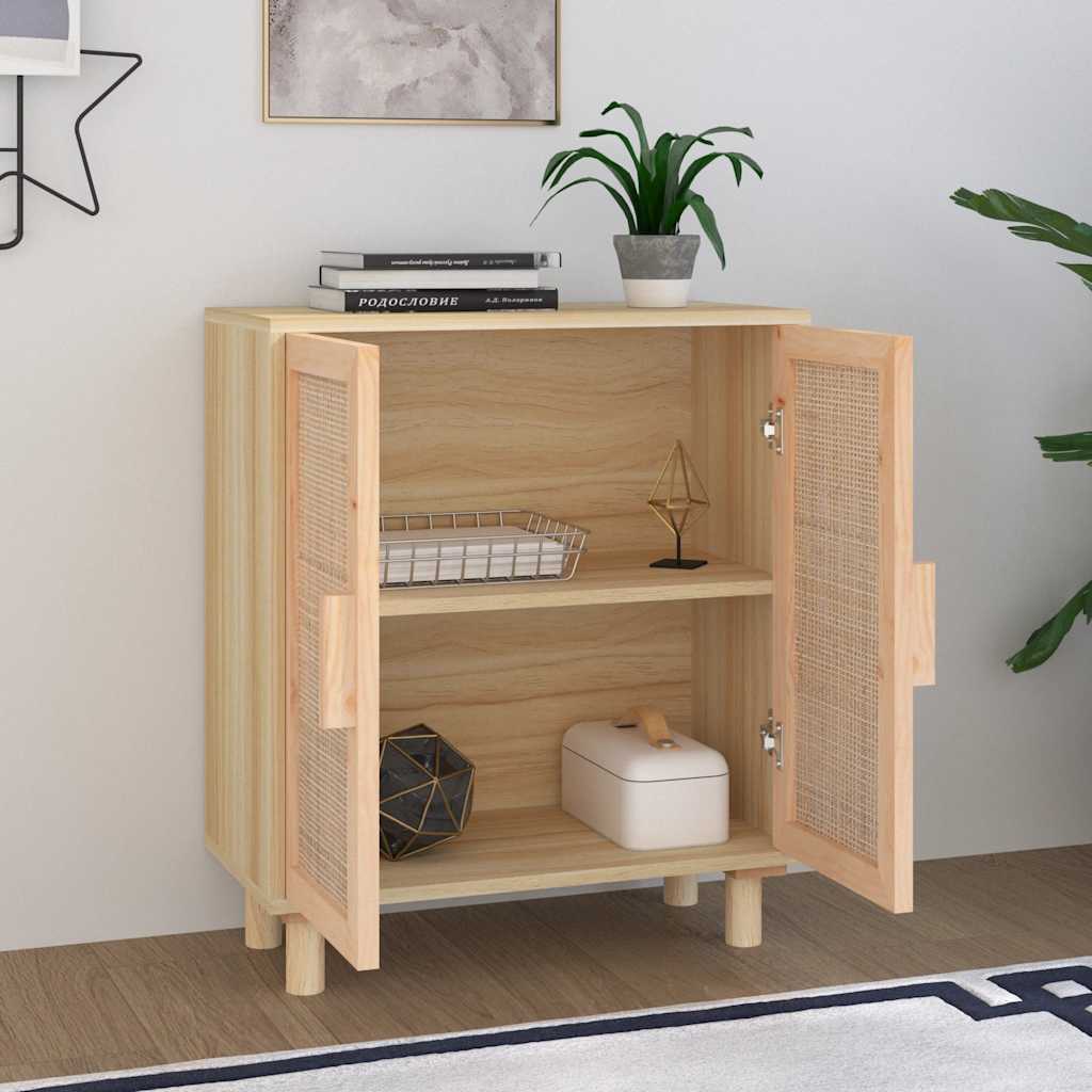 Ντουλάπι Καφέ 60 x 30 x 70 εκ. από Μασίφ Πεύκο & Φυσικό Ρατάν - Pakobazaar