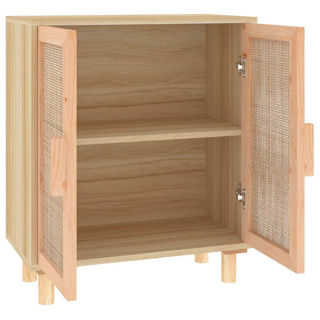 Ντουλάπι Καφέ 60 x 30 x 70 εκ. από Μασίφ Πεύκο & Φυσικό Ρατάν - Pakobazaar