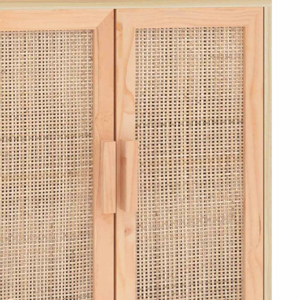 Ντουλάπι Καφέ 60 x 30 x 70 εκ. από Μασίφ Πεύκο & Φυσικό Ρατάν - Pakobazaar