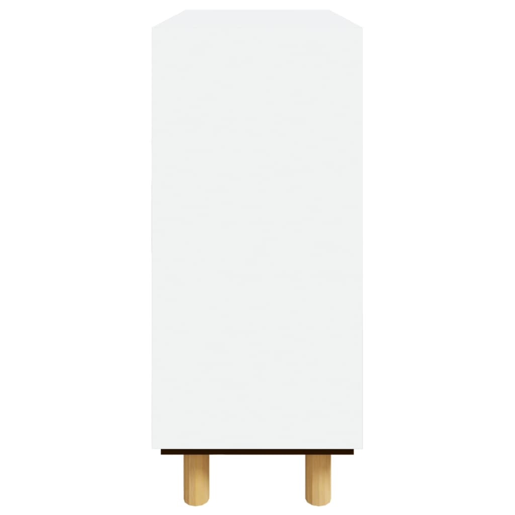 Ντουλάπι Λευκό 60 x 30 x 70 εκ. από Μασίφ Πεύκο & Φυσικό Ρατάν