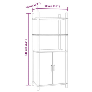 Ντουλάπι Λευκό 60 x 40 x 141 εκ. από Επεξεργασμένο Ξύλο