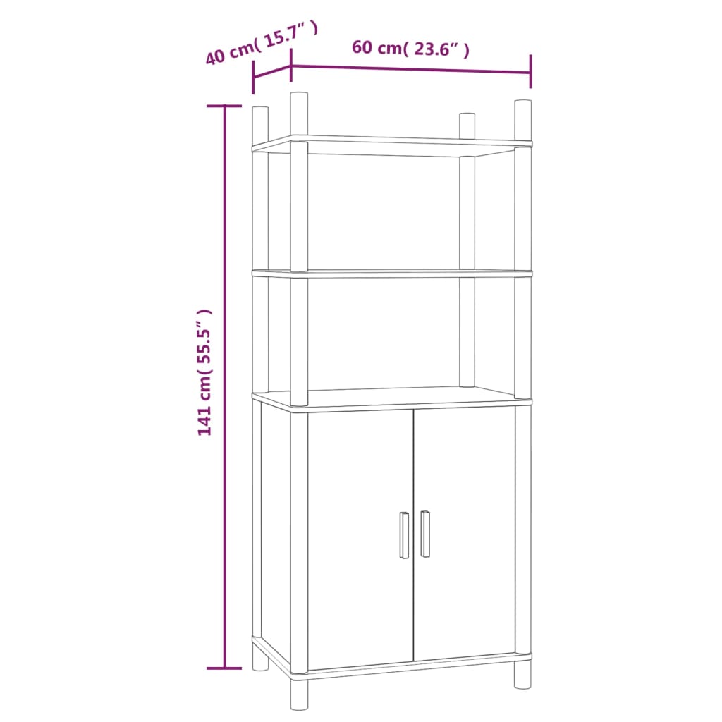 Συρταριέρα 60x40x141 εκ. από Επεξεργασμένο Ξύλο