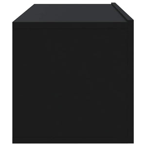 Έπιπλα Τηλεόρασης Τοίχου 4 τεμ. Μαύρα 100 x 30 x 30 εκ.