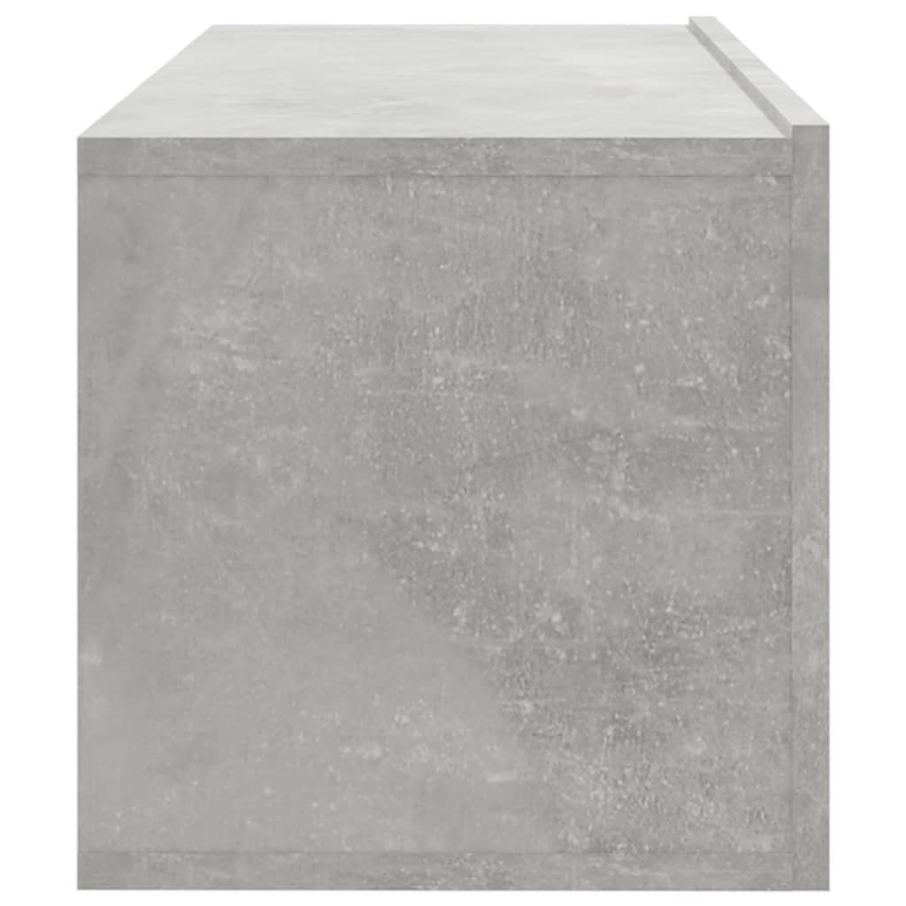 Έπιπλα Τηλεόρασης Τοίχου 4 τεμ. Γκρι 100x30x30εκ. Επεξεργ. Ξύλο - PAKOBAZAAR