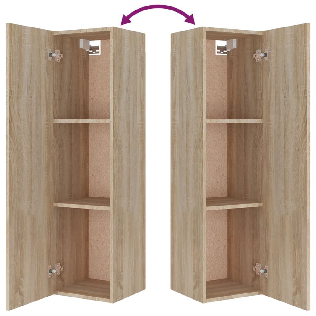 Σετ Επίπλων Τηλεόρασης 4 Τεμαχίων Sonoma Δρυς Επεξ. Ξύλο - PAKOBAZAAR