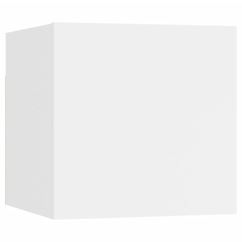 Σετ Επίπλου Τηλεόρασης 8 Τεμαχίων Λευκό από Επεξεργασμένο Ξύλο - PAKOBAZAAR