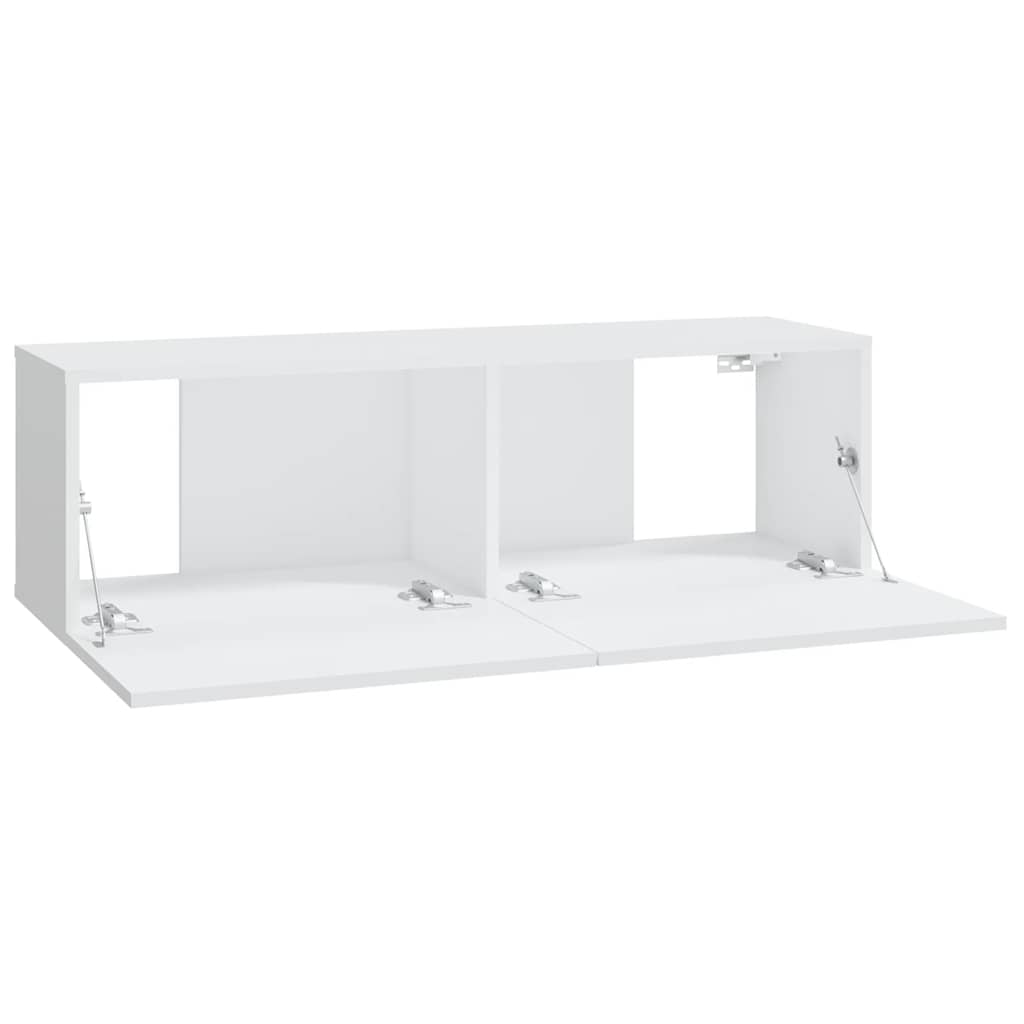 Σετ Επίπλου Τηλεόρασης 6 Τεμαχίων Λευκό από Επεξεργασμένο Ξύλο - PAKOBAZAAR