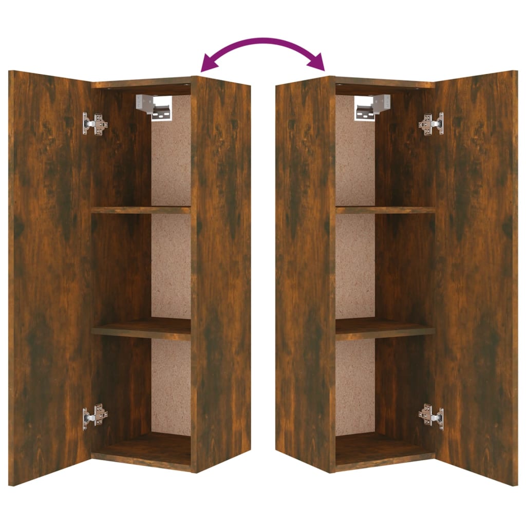 Σετ Επίπλων Τηλεόρασης 8 Τεμαχίων Καπνιστή δρυς Επεξ. Ξύλο - PAKOBAZAAR