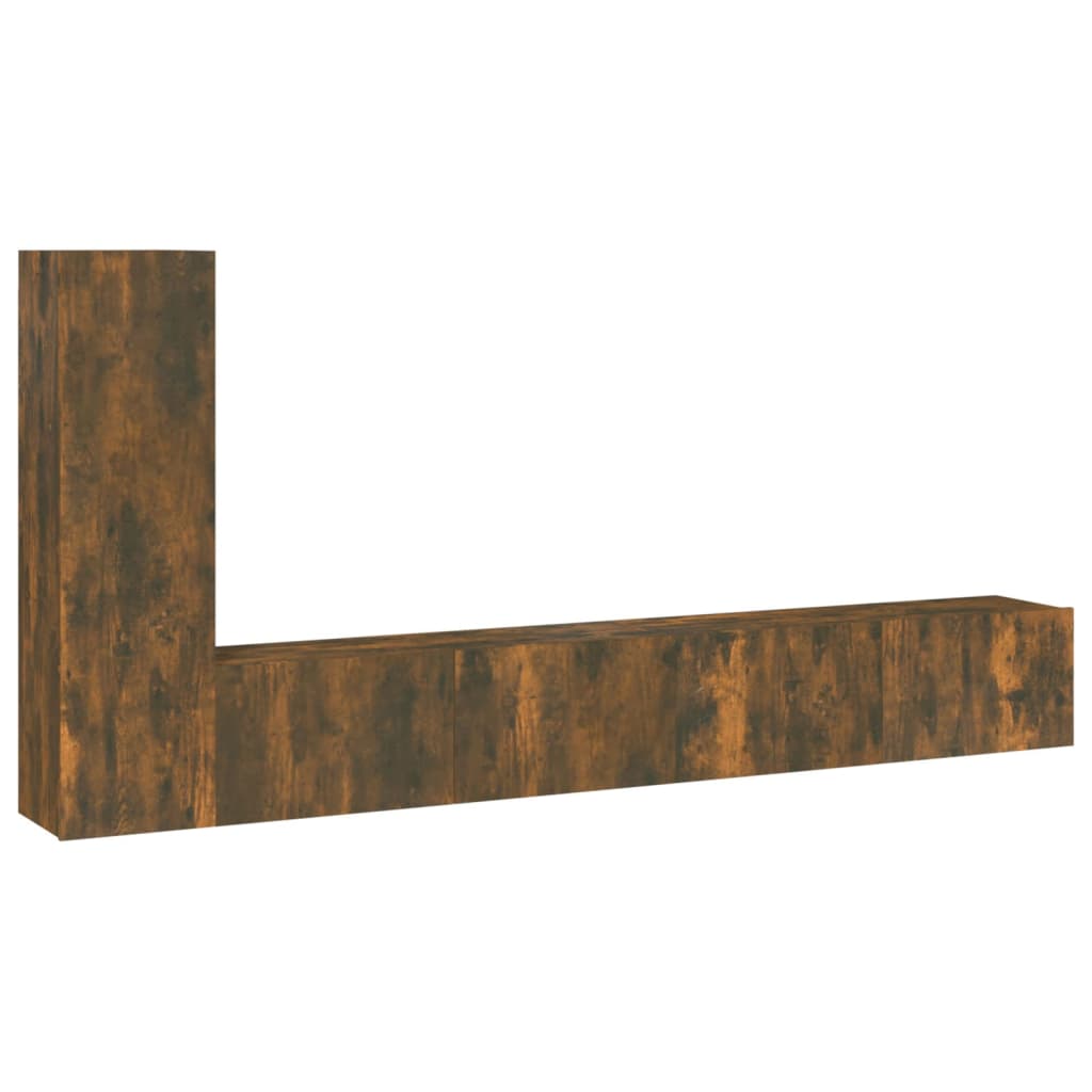 Σετ Επίπλων Τηλεόρασης 3 Τεμαχίων Καπνιστή δρυς Επεξ. Ξύλο - PAKOBAZAAR