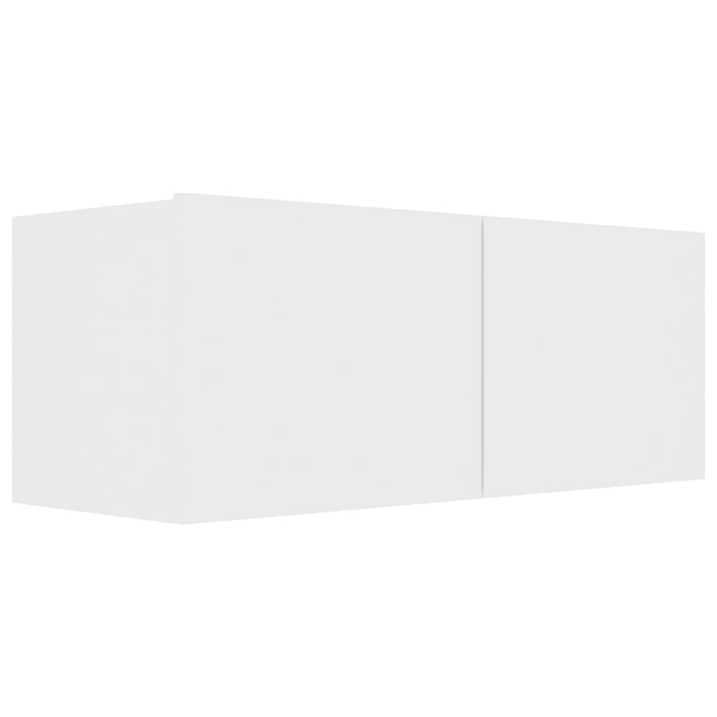 Σετ Επίπλου Τηλεόρασης 5 Τεμαχίων Λευκό από Επεξεργασμένο Ξύλο - PAKOBAZAAR