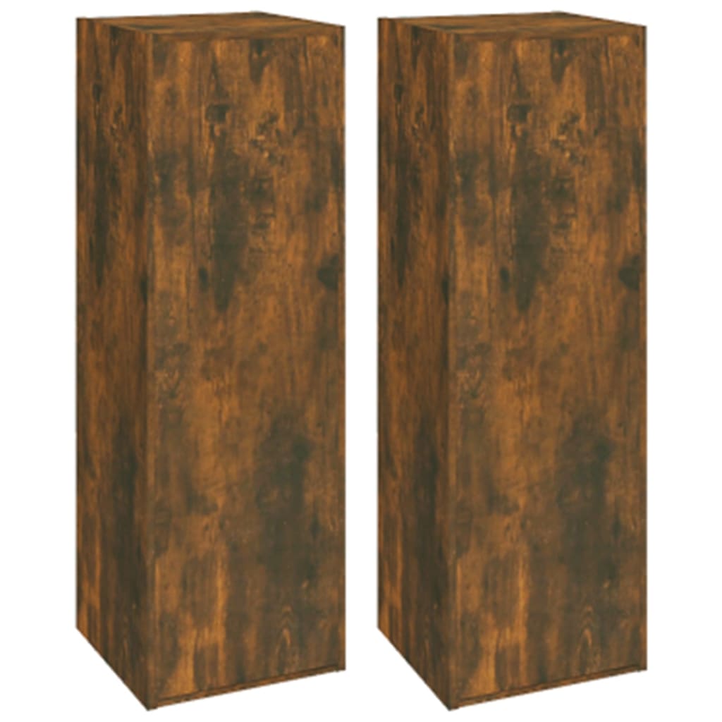 Σετ Επίπλων Τηλεόρασης 6 Τεμαχίων Καπνιστή δρυς Επεξ. Ξύλο - PAKOBAZAAR