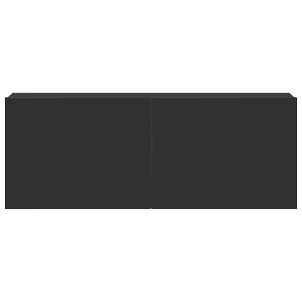 Σετ Επίπλου Τηλεόρασης 3 Τεμαχίων Μαύρο από Επεξεργασμένο Ξύλο - PAKOBAZAAR