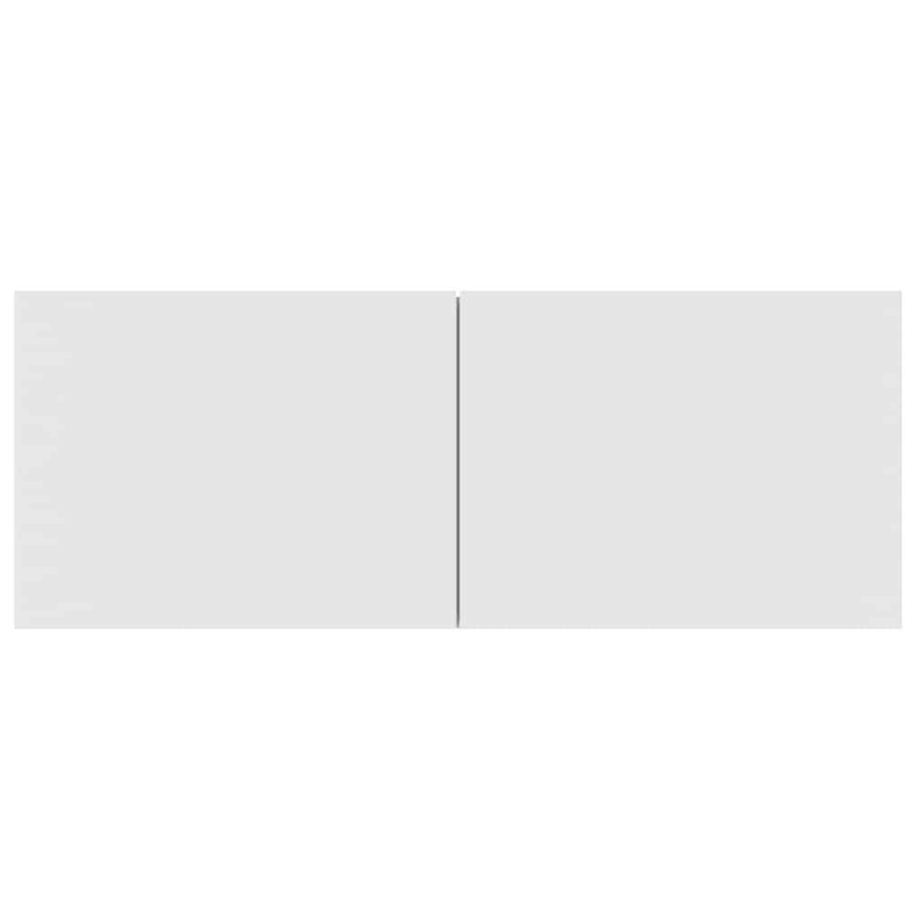 Σετ Επίπλου Τηλεόρασης 4 Τεμαχίων Λευκό από Επεξεργασμένο Ξύλο - PAKOBAZAAR