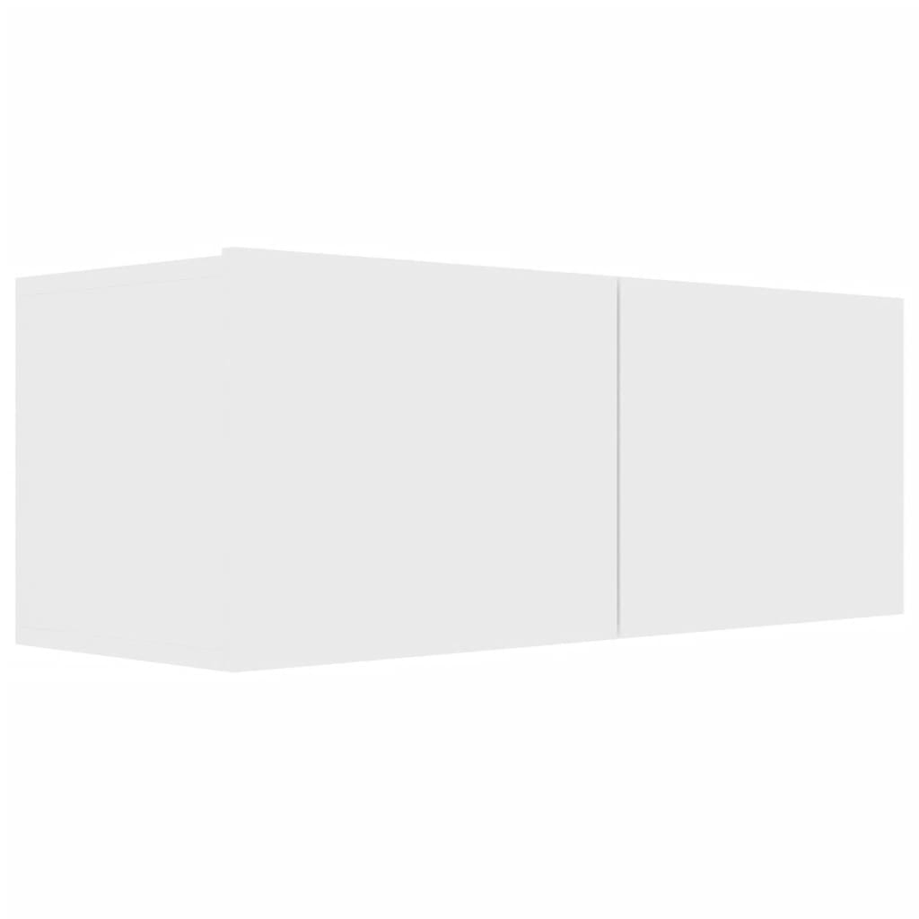 Σετ Επίπλου Τηλεόρασης 6 Τεμαχίων Λευκό από Επεξεργασμένο Ξύλο - PAKOBAZAAR