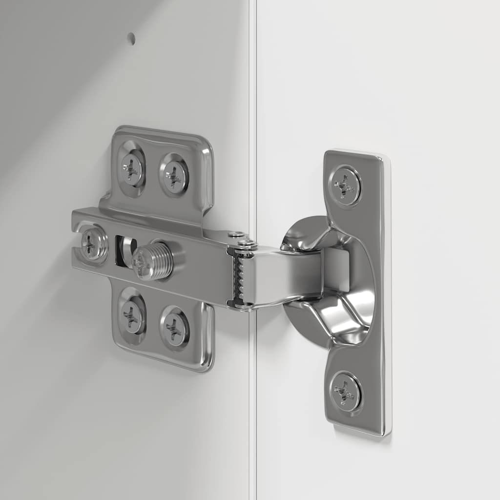 Σετ Επίπλου Τηλεόρασης 4 Τεμαχίων Λευκό από Επεξεργασμένο Ξύλο - PAKOBAZAAR