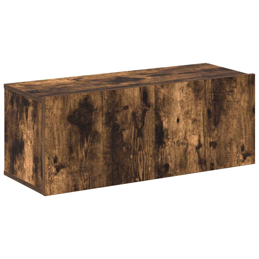 Σετ Επίπλων Τηλεόρασης 4 Τεμαχίων Καπνιστή δρυς Επεξ. Ξύλο