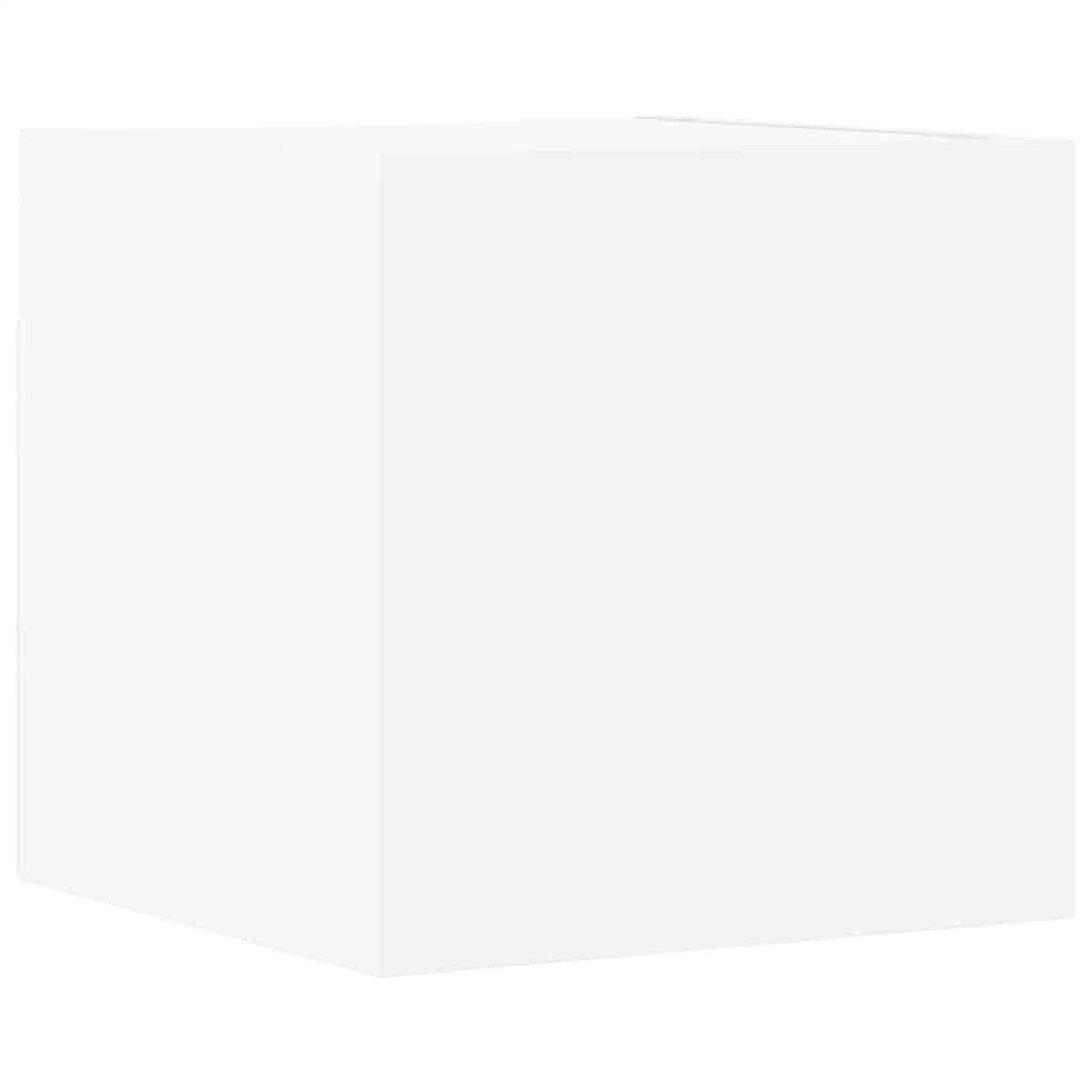 Σετ Επίπλου Τηλεόρασης 4 Τεμαχίων Λευκό από Επεξεργασμένο Ξύλο - PAKOBAZAAR