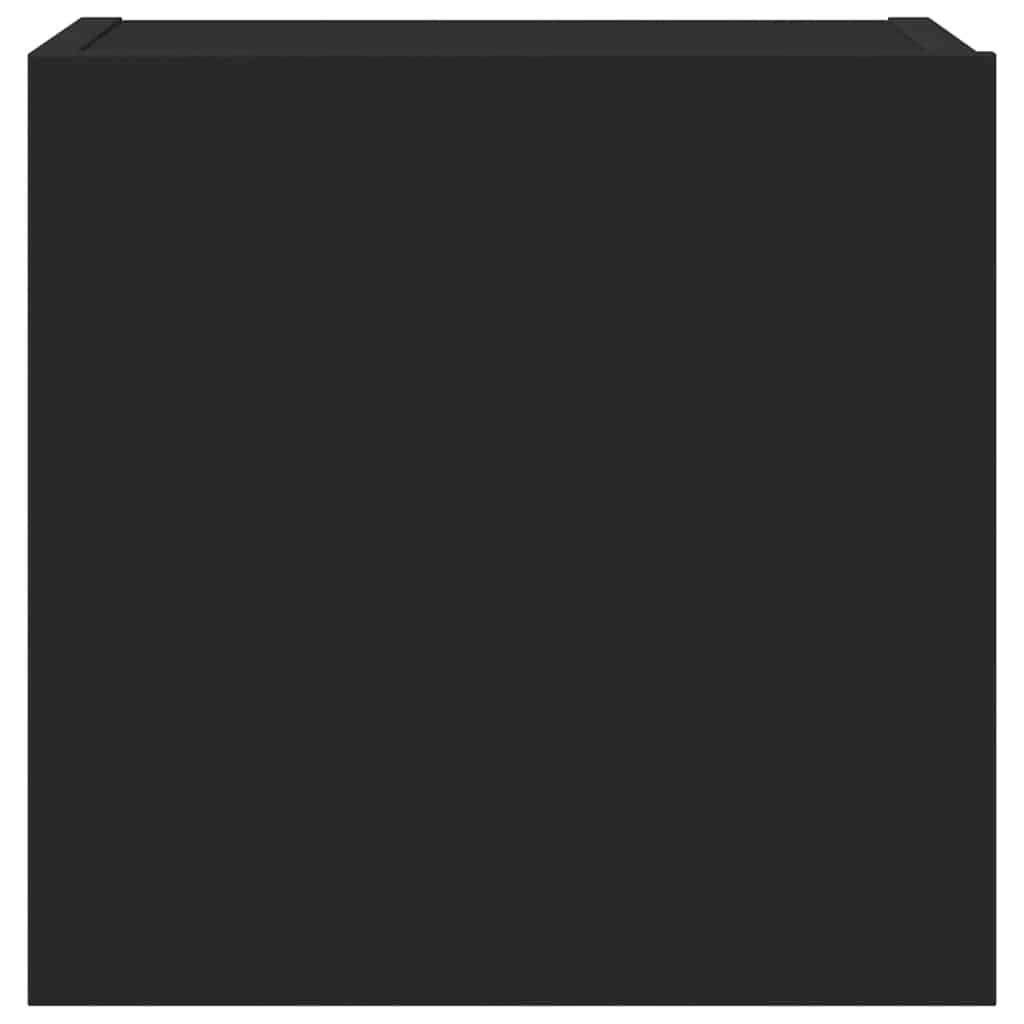 Σετ Επίπλου Τηλεόρασης 4 Τεμαχίων Μαύρο από Επεξεργασμένο Ξύλο - PAKOBAZAAR