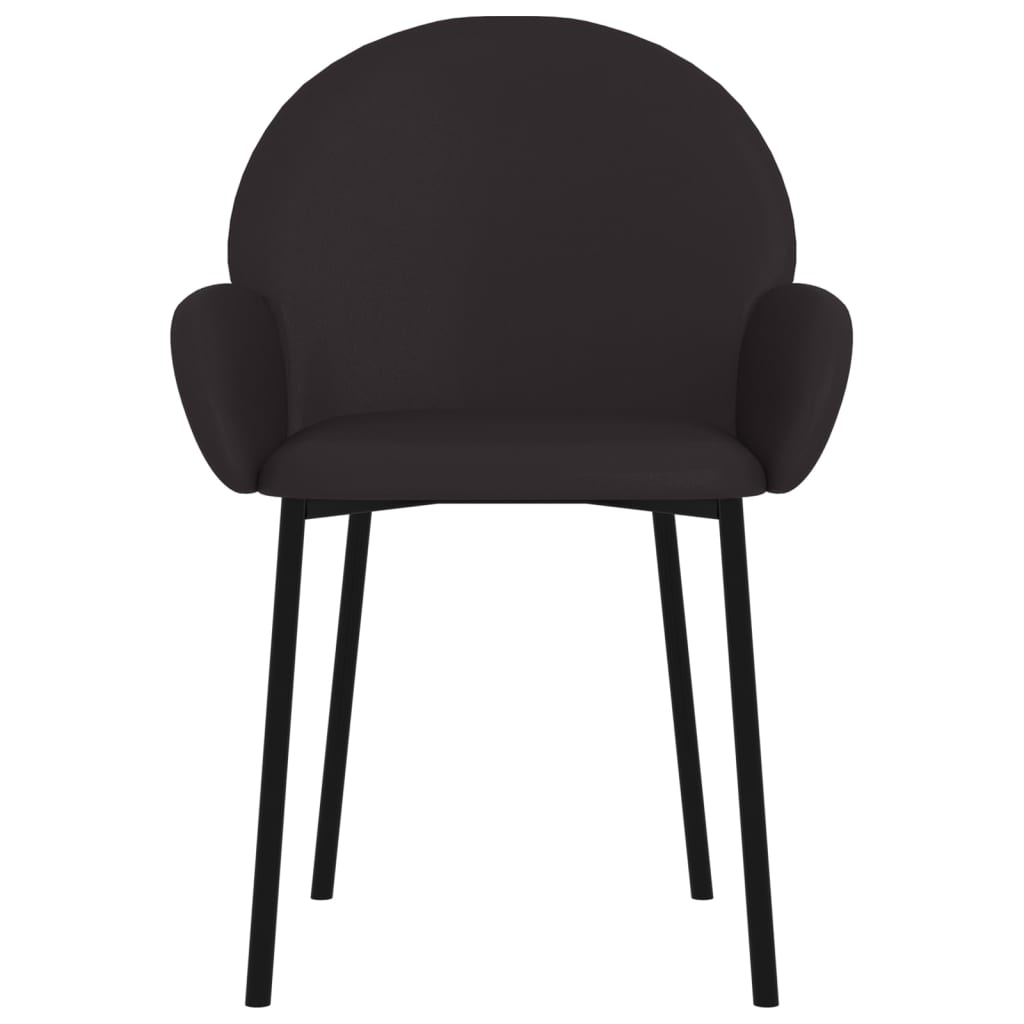 Καρέκλες Τραπεζαρίας 2 τεμ. Μαύρες Συνθ. Δέρμα