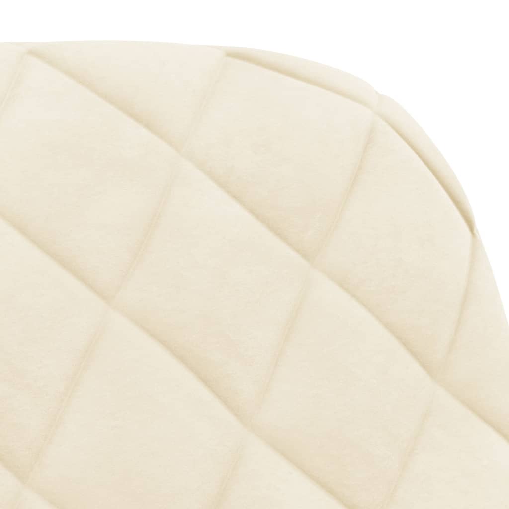 Καρέκλες Τραπεζαρίας 2 τεμ. Κρεμ Βελούδινες