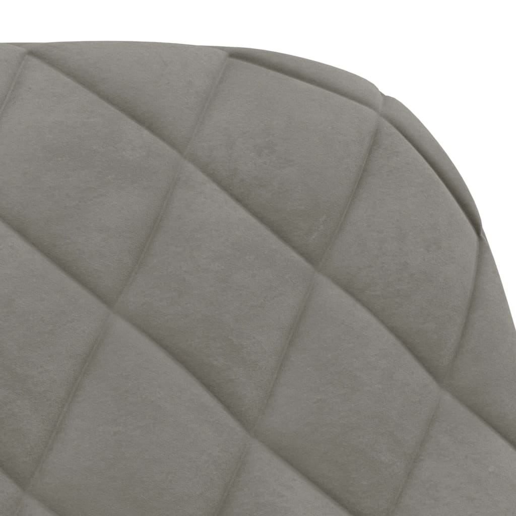 Καρέκλες Τραπεζαρίας Περιστρεφόμενες 2 τεμ. Αν. Γκρι Βελούδινες